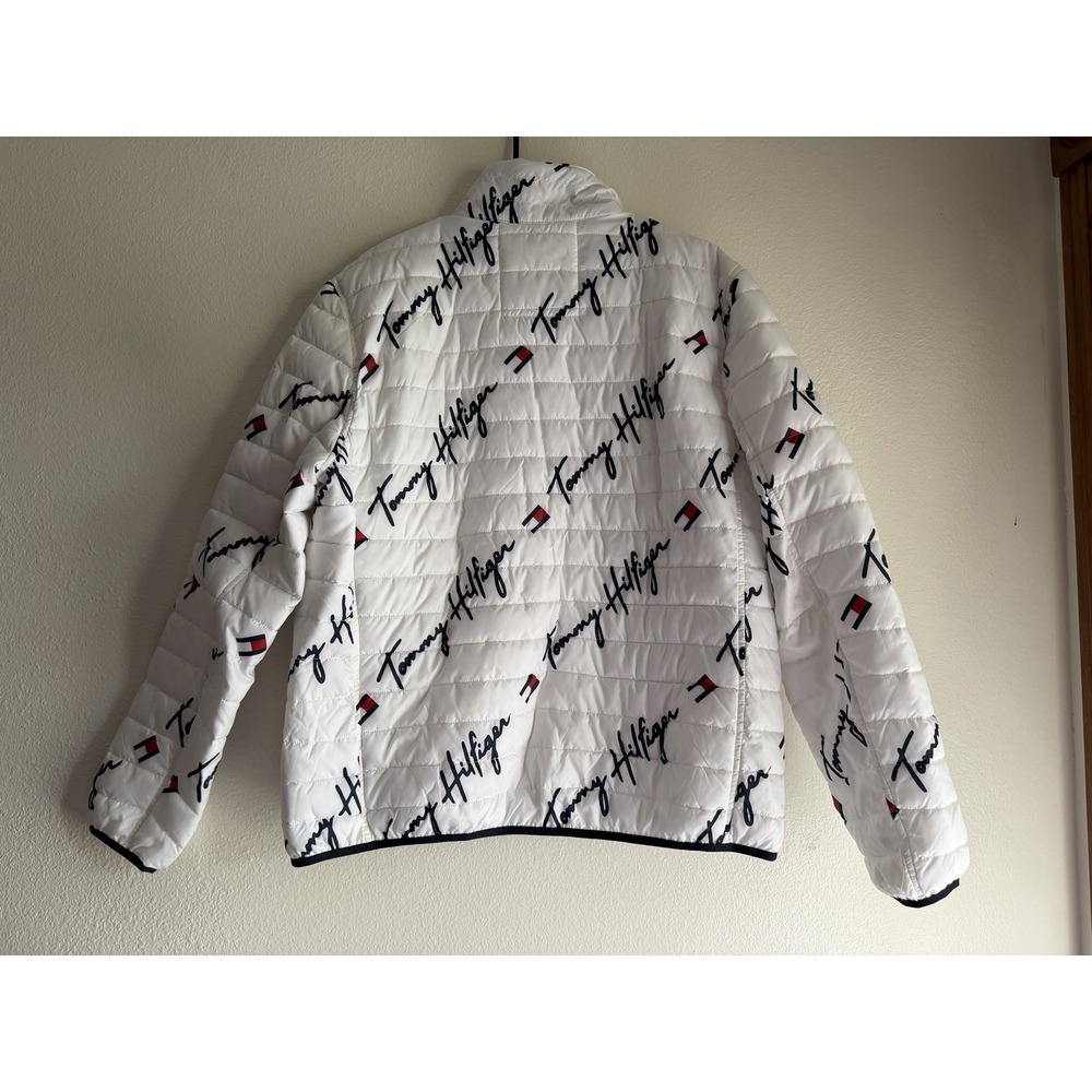 TOMMY HILFIGER Mens Puffer Jacket Insulated Coat Sz XL White NWT - Picture 7 of 12